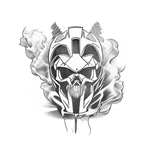 Sportbike With Electric Guitar And Smoke