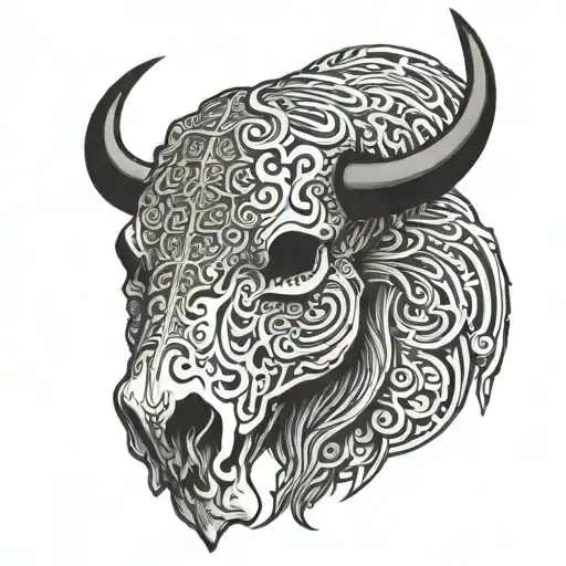 Buffalo Skull Side Profile