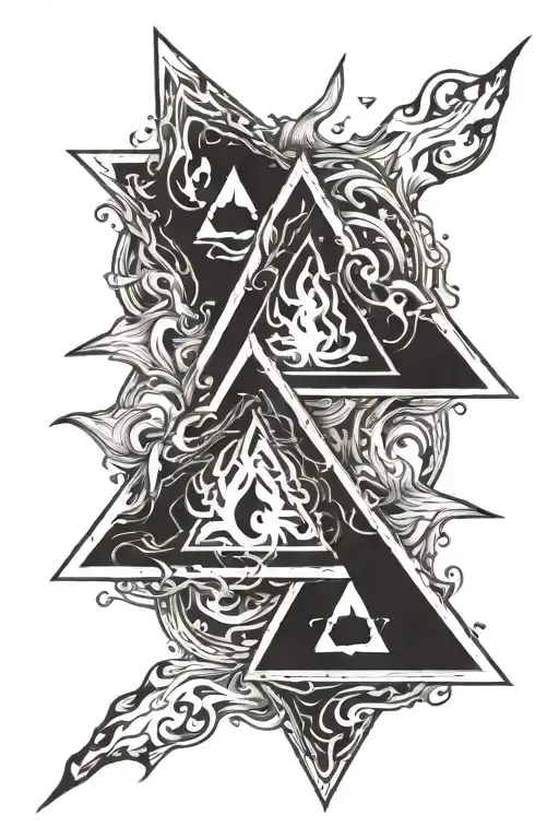 Two Triangles Symbolizing Fire And Water