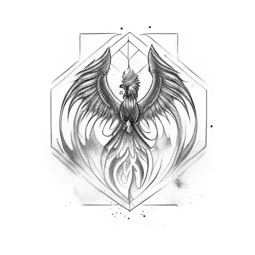 A Majestic Phoenix Emerging From A Watercolor Painting