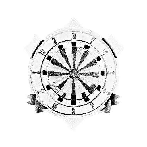 A Roulette Wheel With Military Symbols