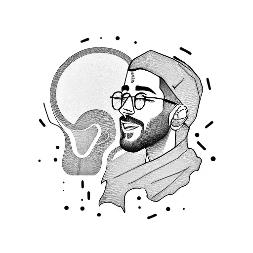 A Silhouette Of Jon Bellion Playing The Guitar