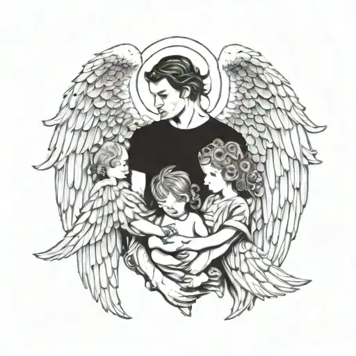 Angel Brother Protects Family With Wings