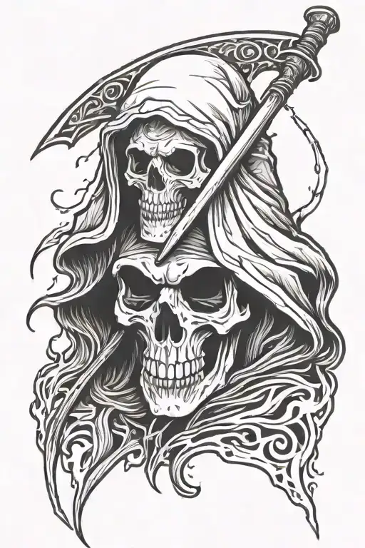 Grim Reaper Bleeding Face Made