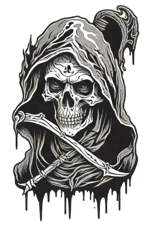 Grim Reaper Bleeding Face