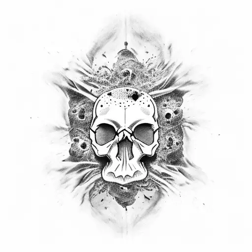 Gore-inspired Skull Surrounded By Tortured Souls