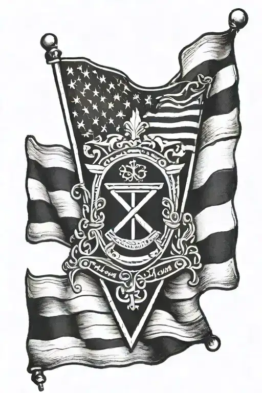 Correctional Flag Primarily Black