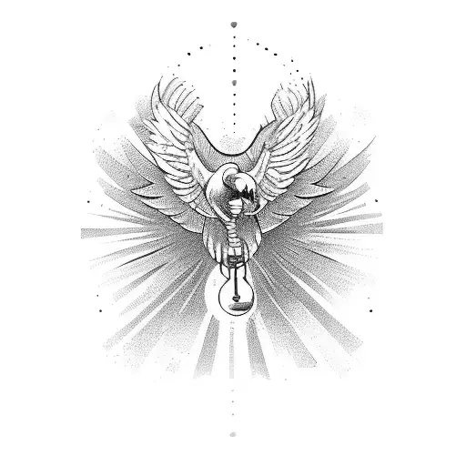 A Guardian Bird With Boxing Gloves Protecting Its Nest