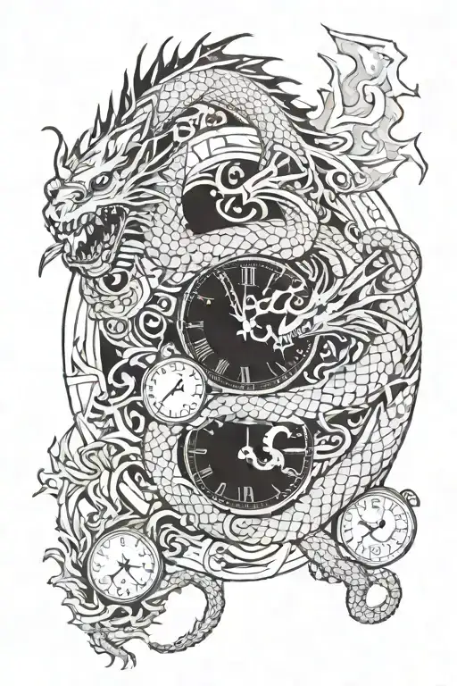 Dragon And Time And Power Wisdom