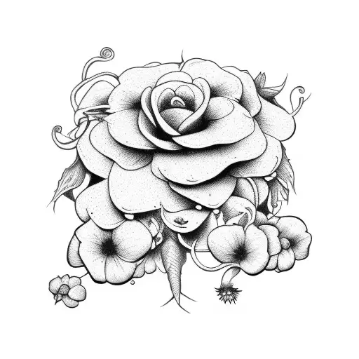 Vine Of Dead Flowers Coming To Life