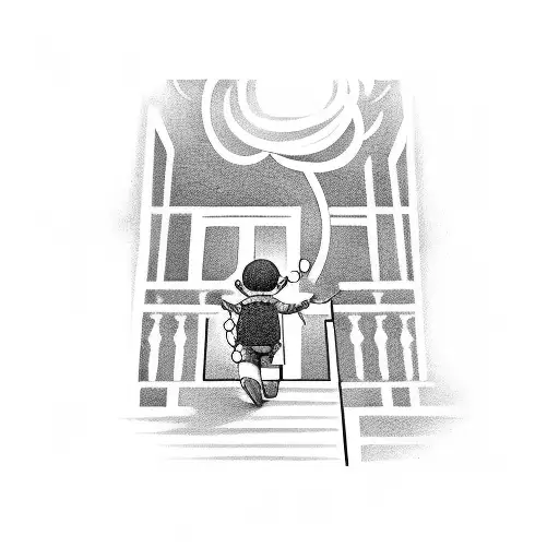 Kid Walking Up Stairs And The Word Greatest At The Top