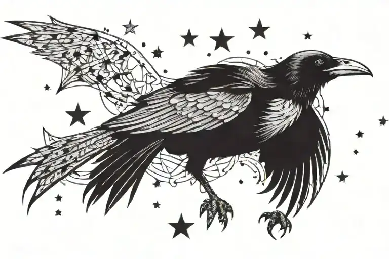 Raven And Stars