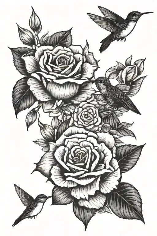 Two Pennie's And A Hummingbird And A Rose And The Constilation Delphinus