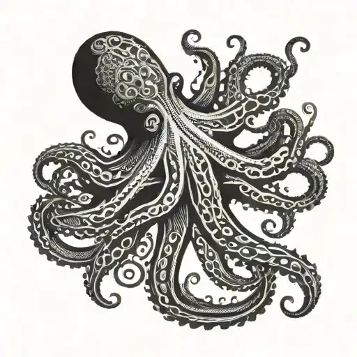 An Octopus With Intricate Patterns And Geometric Shapes