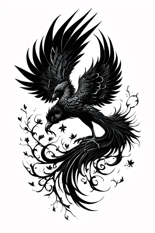 A Simple Feminine Black Phoenix Reviving Out Of Self Love