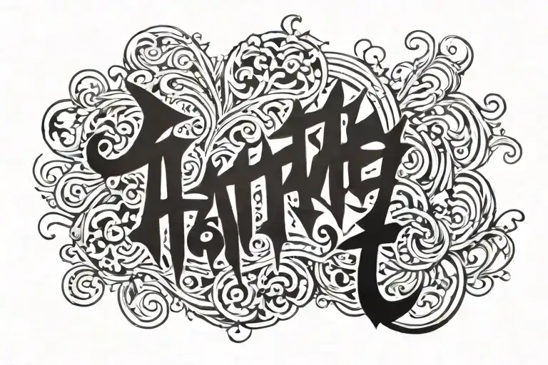 Hatred In Dark Lettering