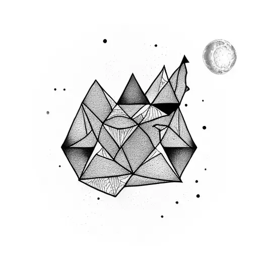 Upside-down Triangle With Ice Moon