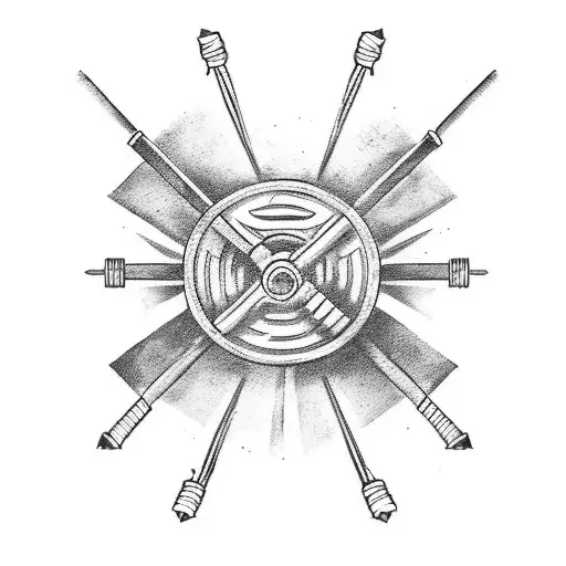 Design A Tattoo Of A Barbell Transforming Into A Samurai Sword