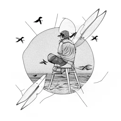 Beach With Birds And A Guy Playing Soccer