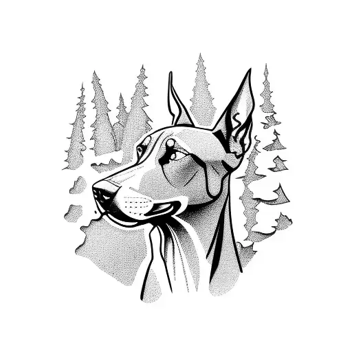 A Football Player Hiking Up A Mountain With A Doberman By Their Side