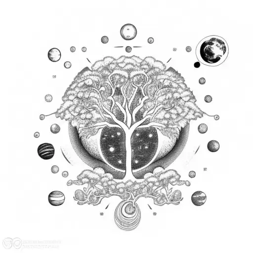 An Intricate Tree Of Life With Planets And Galaxies As Its Leaves