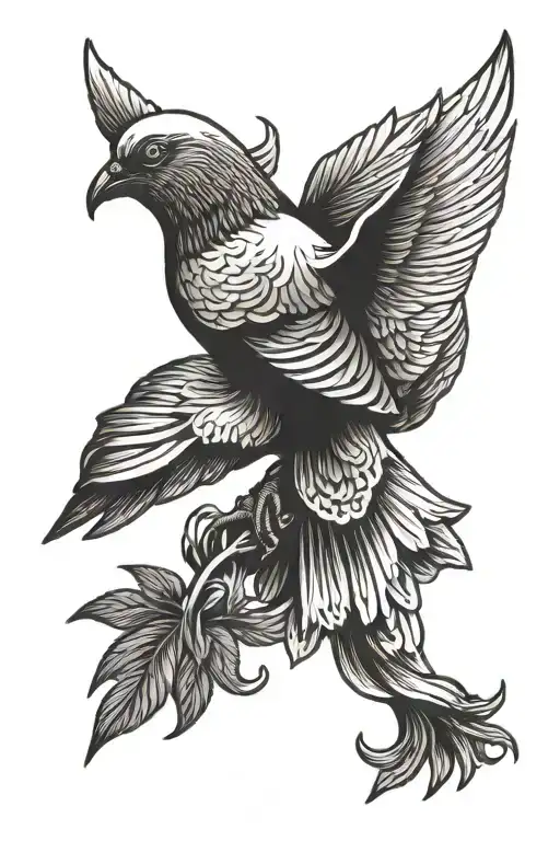 Old School Dove Perched