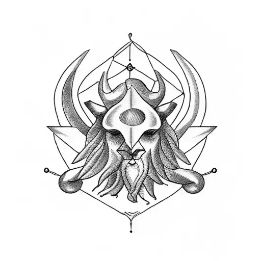 A Blackwork Tattoo Of The Greek God Atlas Supporting A Heart