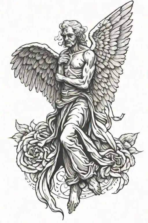 Grandad In Angel Wings