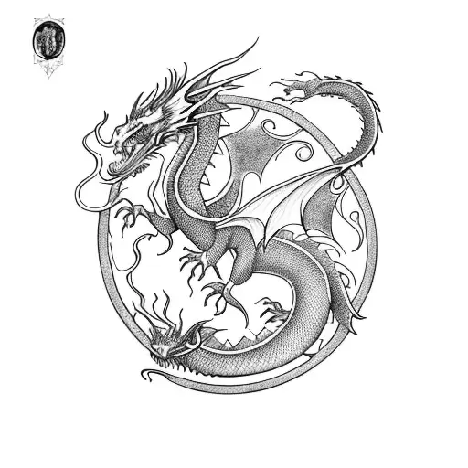 Dragon With Hourglass