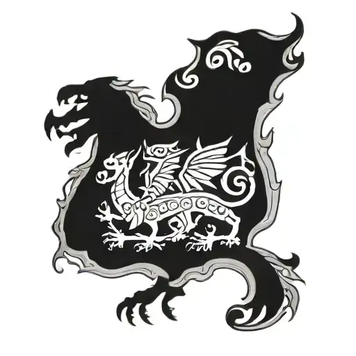 Wales Celtic Tattoo With The Names Ela And Megan