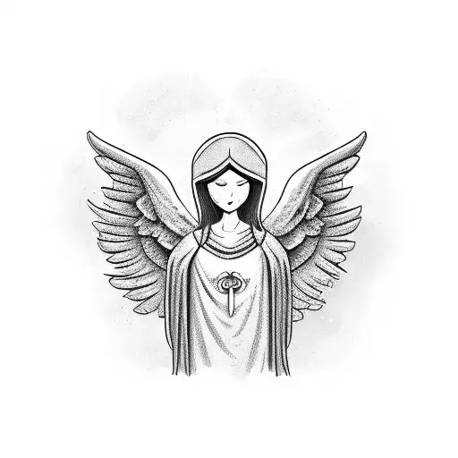 A Guardian Angel Protecting A Cozy House