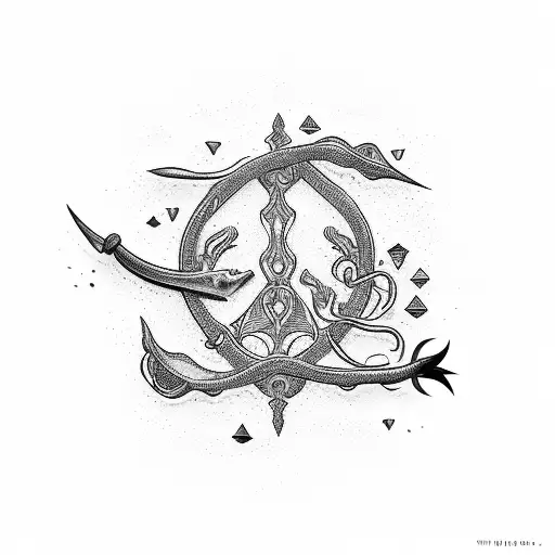 Whimsical Straight Sword With Mermaids Swimming Around It