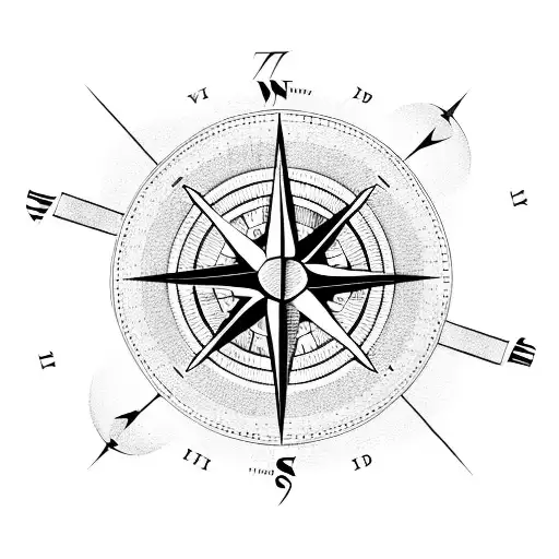 A Compass With Aeroplane