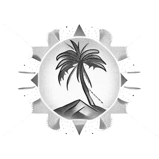 Palm Tree With Pyramids