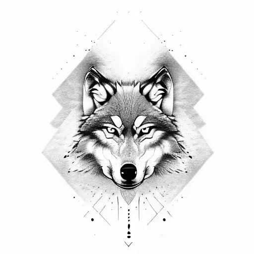 Wolf With Half Of Face Skull