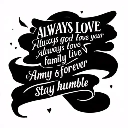 Always Love God Always Love Your Family Long Live Amy And Forever Stay Humble