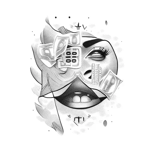 Money Tattoo With The Word Bigface In It