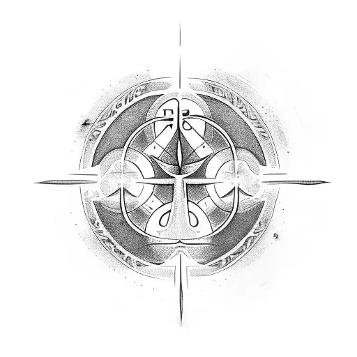 Circle Of Holy Trinity With Pray Love Forgive Written Around It