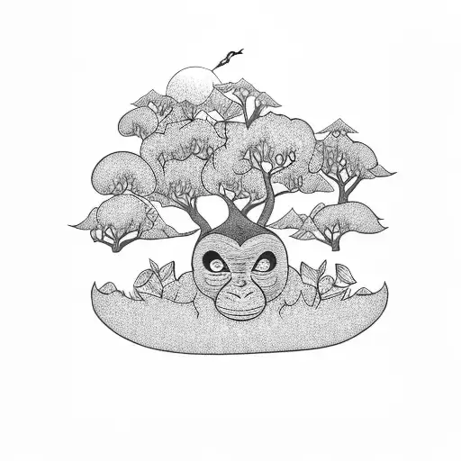 Monkey In A Tree Kingdom