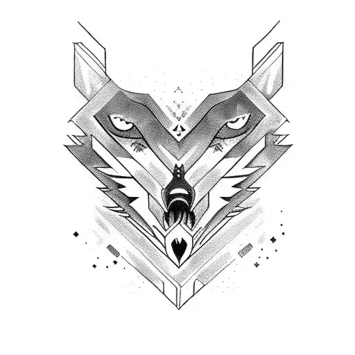 Full Arm Dark Design An Norse Mitology Tattoo With Elements Of Wolf Or Crow