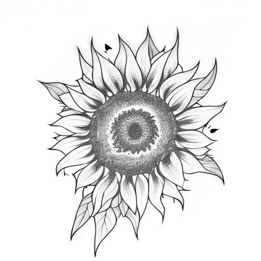 Sunflower With Barbed Wire