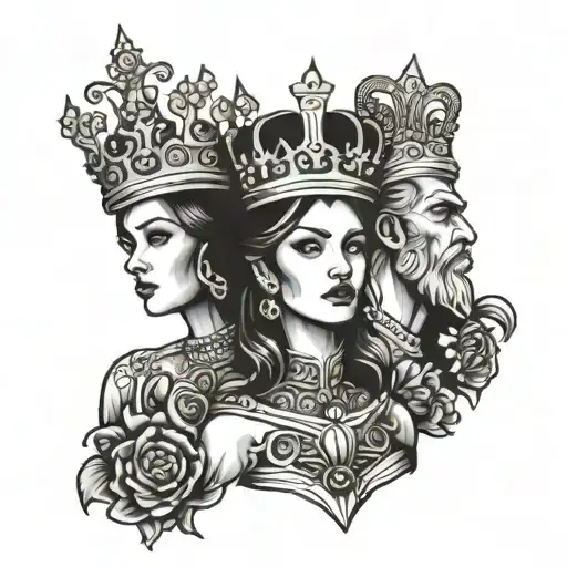 Crown And King Protecting A Woman