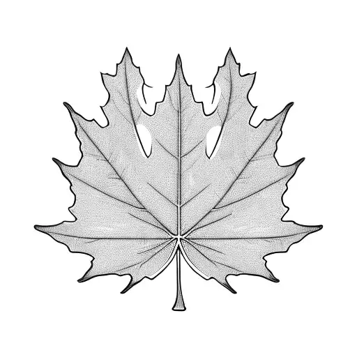 Maple Leaf With Sunset