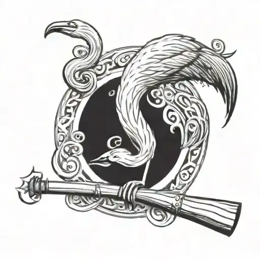 Flamingo Smoking Cigar