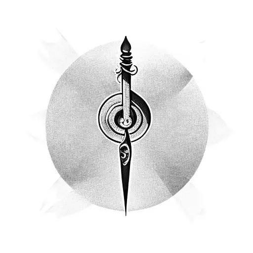 A Dagger Piercing A Music Note