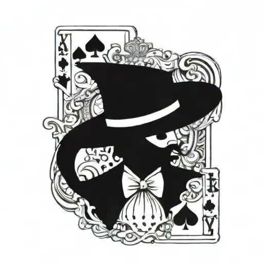 Playingcard With A Gangster Magician Instead Of The King