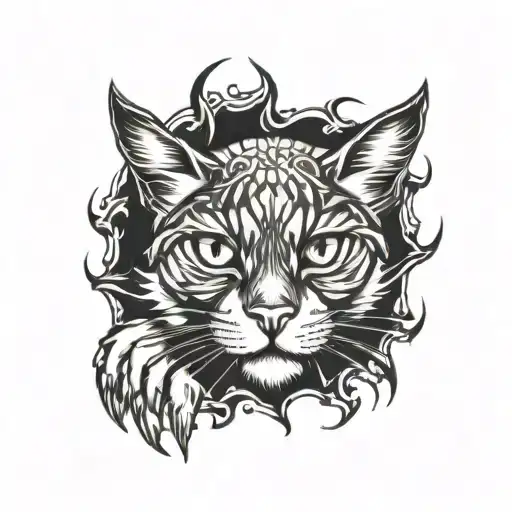 Cat Sharping Claws Emerging