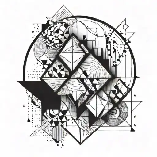 Abstract Geometric Design Representing Personal Growth And Potential