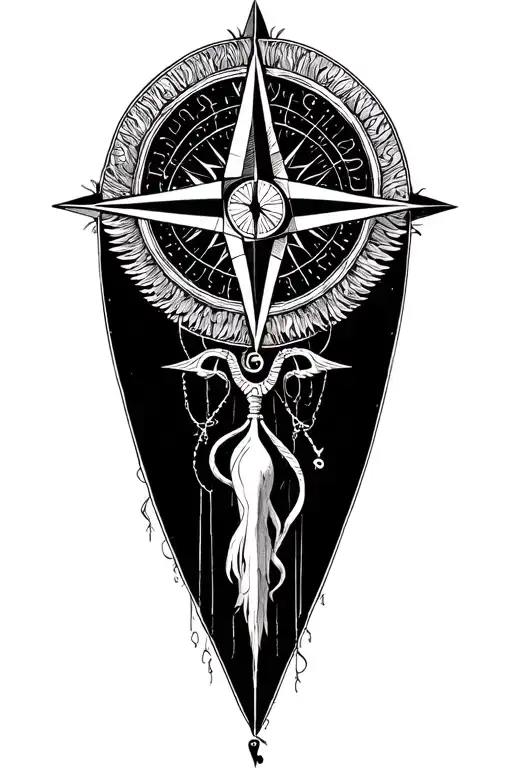 Libra And Compass Rose