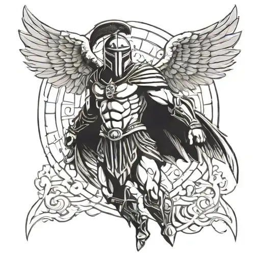 Spartan With Wings Spread